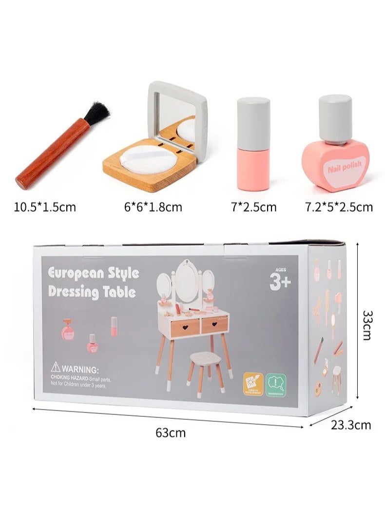 Pikkaboo Woody Buddy Vanity Table - White - Image 3